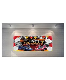 Shopperskart Cars Themed Banner For Party Decoration Multicolor - Length 274.32cm
