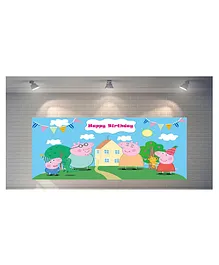Shopperskart Pig Themed Banner For Party Decoration Multicolor -Length 152.4 cm
