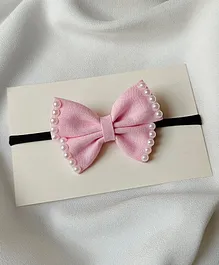 All Cute Things Pearl Detailing Butterfly Headband - Pink