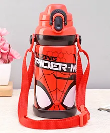 Marvel Spiderman Stainless Steel Vacuum Sipper Bottle 600 ml - Red