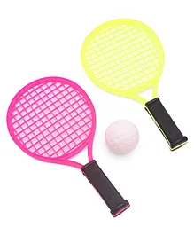 Speedage Jr Grand Slam Racket Set - Pink and Yellow Color May Vary