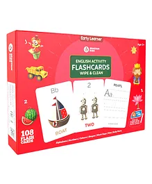 Flash Cards for Kids 108 Early Learning Activity Flash Cards Easy & Fun Way of Learning  Activity Flash Cards For Kids Wipe & Clean With Free Erasable Marker- 108 Cards