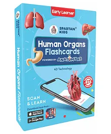 Human Organs Flash cards Early Learning 4D Technology Flash Cards for Kids Augmented Reality Learning Cards for Kids- 27 Cards