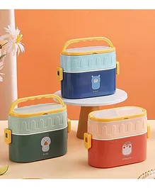COMERCIO Double Layer Lunch Box (Color May Vary)