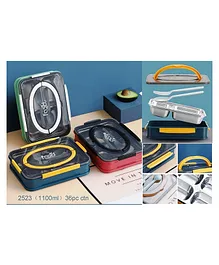 COMERCIO Thermal Insulation 4 Compartment Leak-proof Lunch Box (Color May Vary)