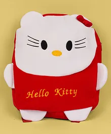 DukieKooky Kids Pink Hello Kitty Applique Soft Backpack - Height 14 Inches