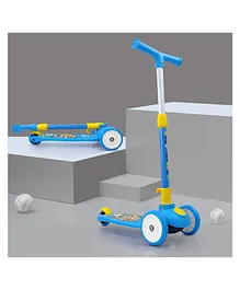 NHR Smart Kick Scooter with 3 Level Adjustable Height & Foldable Structure - Blue