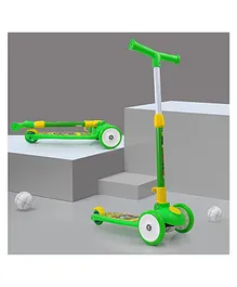 NHR Smart Kick Scooter with 3 Level Adjustable Height & Foldable Stricture- Green