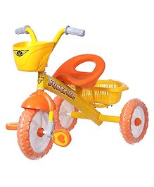 Dash Funtrike Stylish Tricycles with Backrest Seat & Storage Basket- Orange