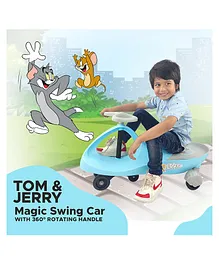 NHR Tom & Jerry Magic Swing Car with 360 Degree Rotating Handle Ride-On- Swing Magic Car  - Blue