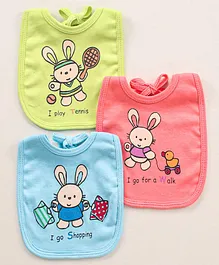 Simply Bibs Pack Of 3 - Green Red Blue
