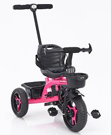 Plug & Play Tricycle With Parental Push Handle - Pink