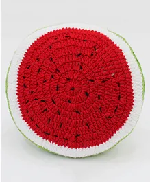 Woonie Handmade Watermelon Pattern Filled Cuddle Cushion - Red