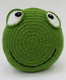 Woonie Handmade Frog Shaped Filled Cuddle Cushion - Green