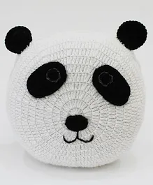 Woonie Handmade Panda Shaped Filled Cuddle Cushion- White