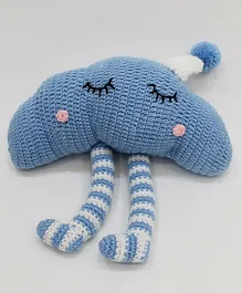 Woonie Handmade Cloud Shaped Filled Cuddle Cushion-Blue