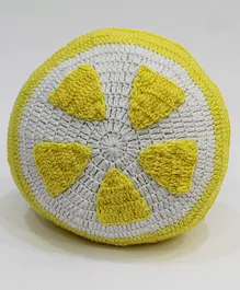 Woonie Handmade Lemon Filled Cudde Cushion-Yellow