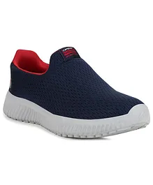 Campus Oxyfit Jr Solid Running Shoes - Navy Blue & Rust Red