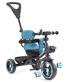 Babyhug Stalwart Plug & Play Tricycle with Seat Cover - Teal Blue
