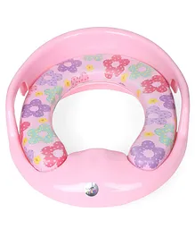 Korbox Toilet Trainer Soft Cushion Baby Potty Seat with Handle and Back Support Toilet Seat for Western Toilet - Pink