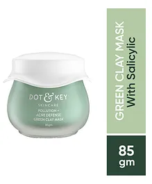 Dot & Key Pollution Acne Defense Green Clay Mask - 85 gm