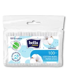 Bella Cotton Buds Foil Paper Stick - 100 Pieces