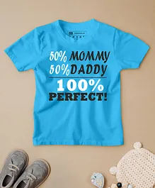 Be Awara Half Sleeves 100% Perfect Printed T Shirt - Sky Blue