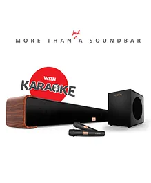Saregama Carvaan Musicbar Karaoke With 1000 Preloaded Songs FM BT Wired Subwoofer - Cosmos Black