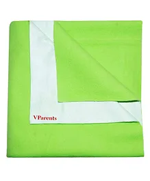 VParents  Water Proof Baby Bed Protector Reusable Dry Sheet  - Green