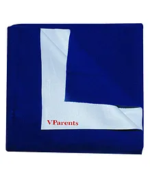 VParents Chubby Cheeks Water Proof Baby Bed Protector Reusable Dry Sheet - Dark Blue