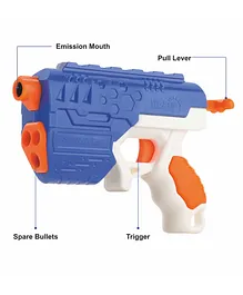 SHK Digitrade Handy Blaster Shoot Gun with 4 Bullets - Blue White