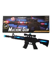 WISHKEY Mini Laser Toy Action Gun with Rotating Flash Light Thrilling Musical Sound Effects with Vibration - Multicolor