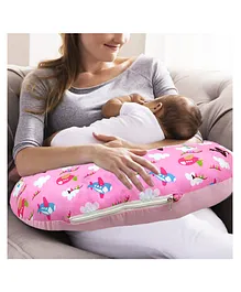 SafeChamp Skyler Multipurpose Baby Feeding Pillow Nursing Cum Maternity Pillow For New Born - Pink