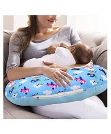 SafeChamp Skyler Multipurpose Baby Feeding Pillow Nursing Cum Maternity Pillow For New Born - Blue