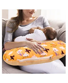 SafeChamp Skyler Multipurpose Baby Feeding Pillow Nursing Cum Maternity Pillow For New Born - Orange