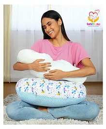 SafeChamp Lite Air Multipurpose Baby Feeding Pillow Nursing Cum Maternity Pillow - Blue