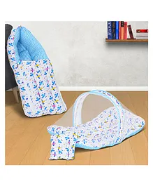 SafeChamp Lite Air Baby Bedding Set with Pillow And Sleeping Bag Combo - Blue