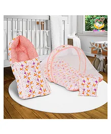 SafeChamp Lite Air Baby Bedding Set with Pillow And Sleeping Bag Combo - Orange