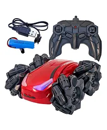 Toyshine Remote Control Drift Stunt Car Toy - Red