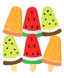 Toyshine Fruit Ice Cream Erasers Pack of 6 - Multicolour