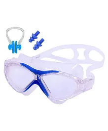 Spanker Anti Fog Swimming Goggles  Sky Blue White