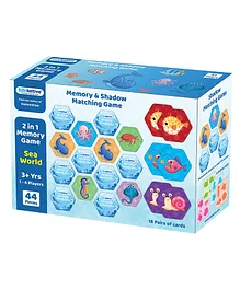Eduketive Sea World 2 in 1 Memory & Shadow Matching Game Concentration Memory Card Game--46 pieces 