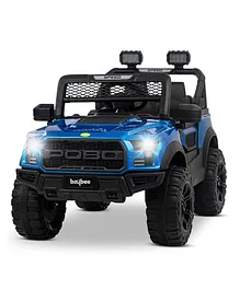 Ayaan Toys Rechargeable Battery Operated With Remot Control Ride On Jeep - Blue