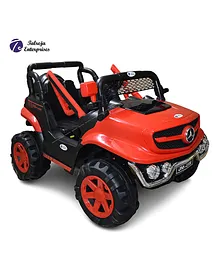 Ayaan Toys 675 Jeep Kids Ride On Jeep With Music Charging - Red