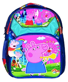 D Paradise 3D Peppa Pig Cartoon Print Backpack Multicolor - 18 Inches