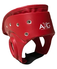 Axg New Goal Boxing Head Gear For Head Protection Boxing Head Guard Medium - Red