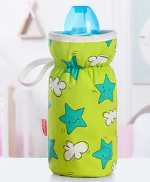 Babyhug Bottle Cover with Star Cloud Print Large Green - Fits Upto 330 ml Bottle