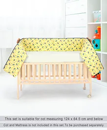 Babyhug Cot Bumpers Rocket Print - Yellow