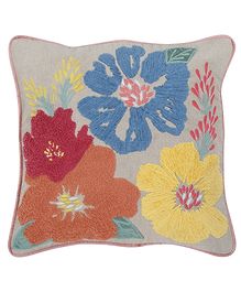 Haus & Kinder Cushion Cover Embroidery Bold Floral-Beige