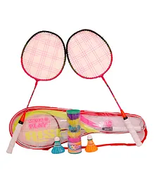 Mega Play Rise Badminton Racket Rainbow Feather Shuttlecock 5 Pcs Colorful Set- ( Color May Vary) 